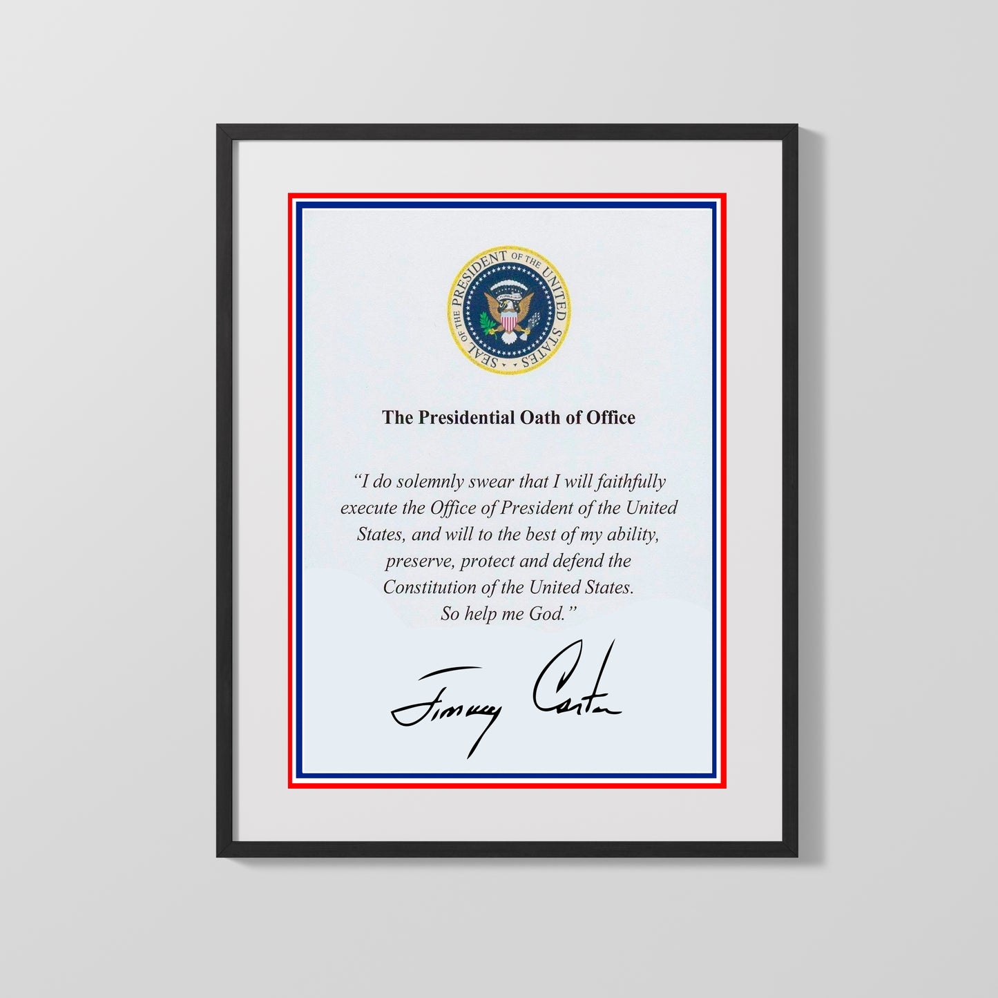 History Poster Print: Jimmy Carter Autograph Promo Print - Presidential Oath of Office - vintageframedprints.com