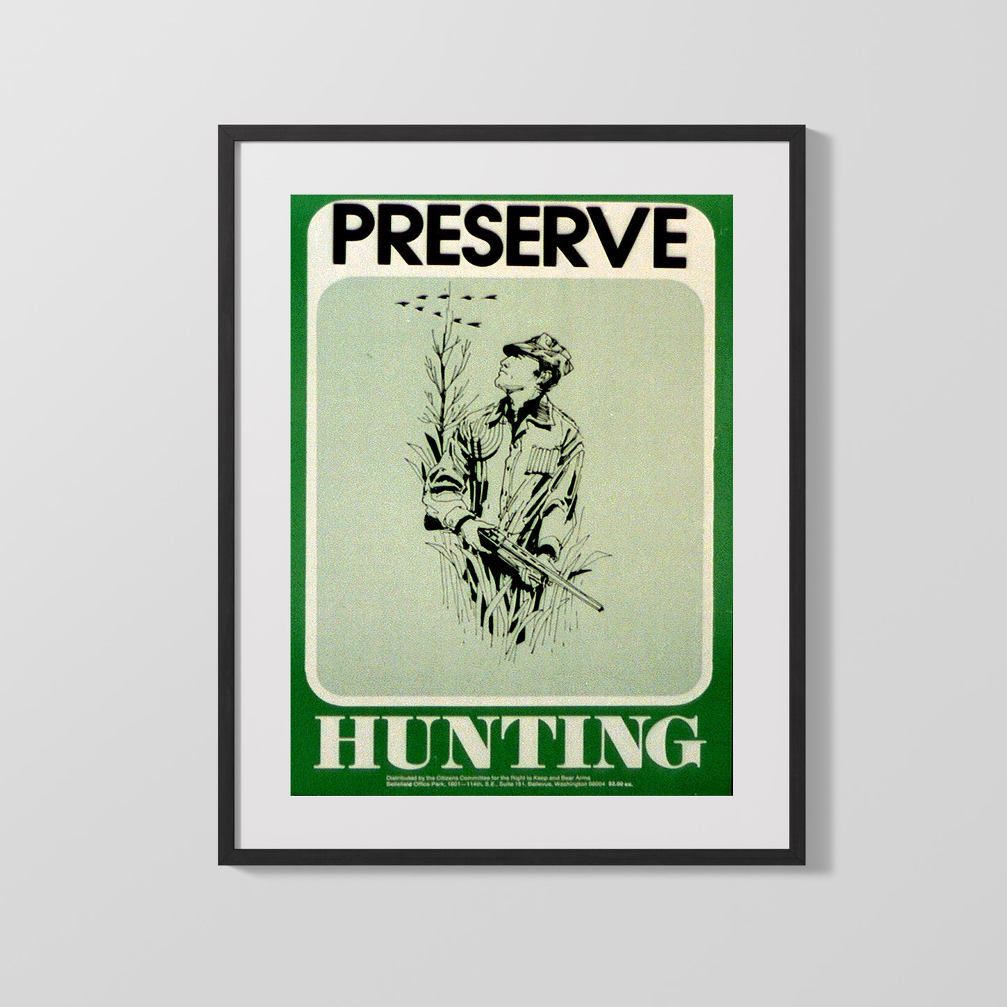 Counterculture Print: "Preserve Hunting" Poster