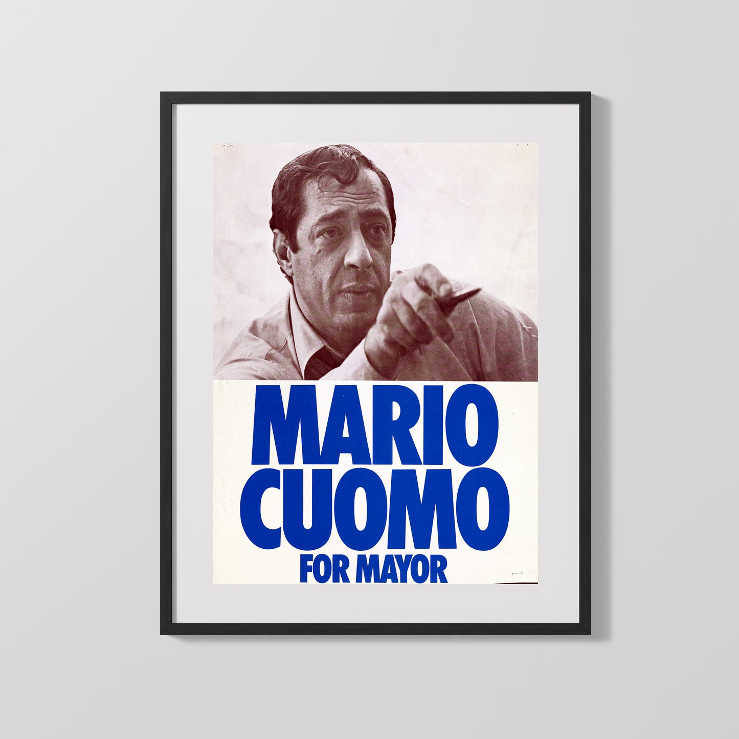 Political Print: "Mario Cuomo for Mayor" Poster - vintageframedprints.com