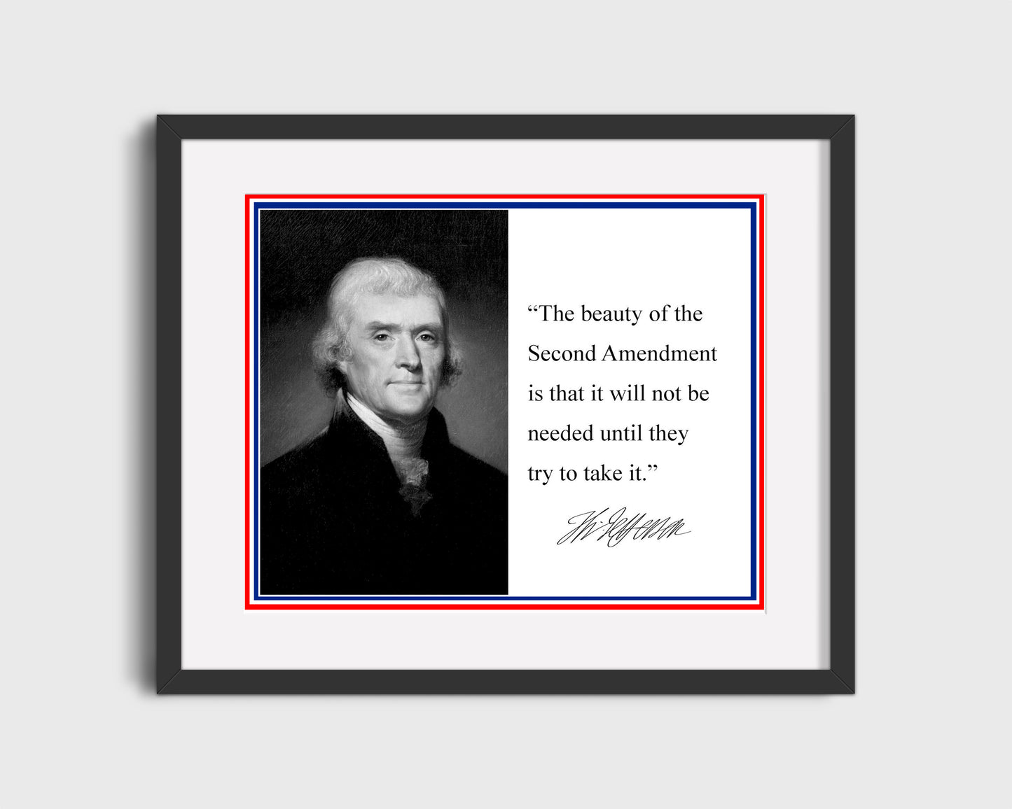 Thomas Jefferson Quote Poster - The Beauty of the 2nd Amendment - vintageframedprints.com