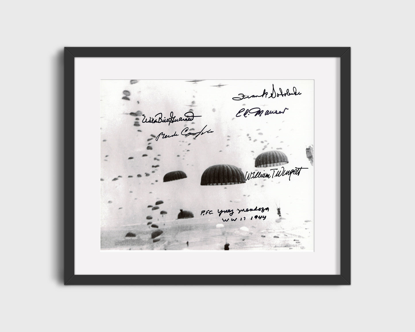History Poster Print: Band of Brothers Autograph Promo Print - Autographs And Paratroopers - vintageframedprints.com