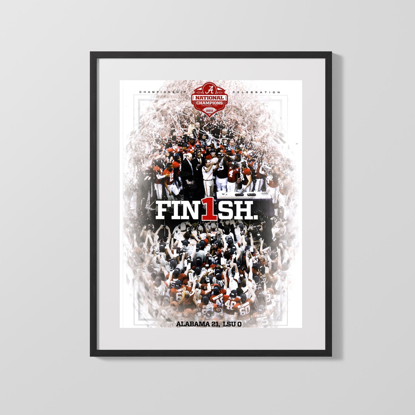 Alabama Autograph Print - 2011 Crimson Tide - Finish the Job