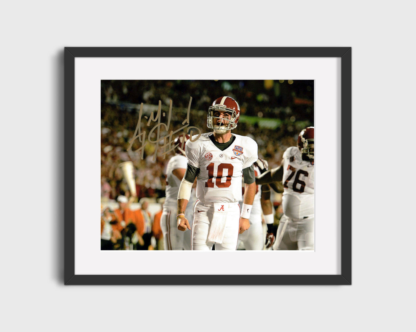 Alabama Autograph Print - AJ McCarron - Yeah