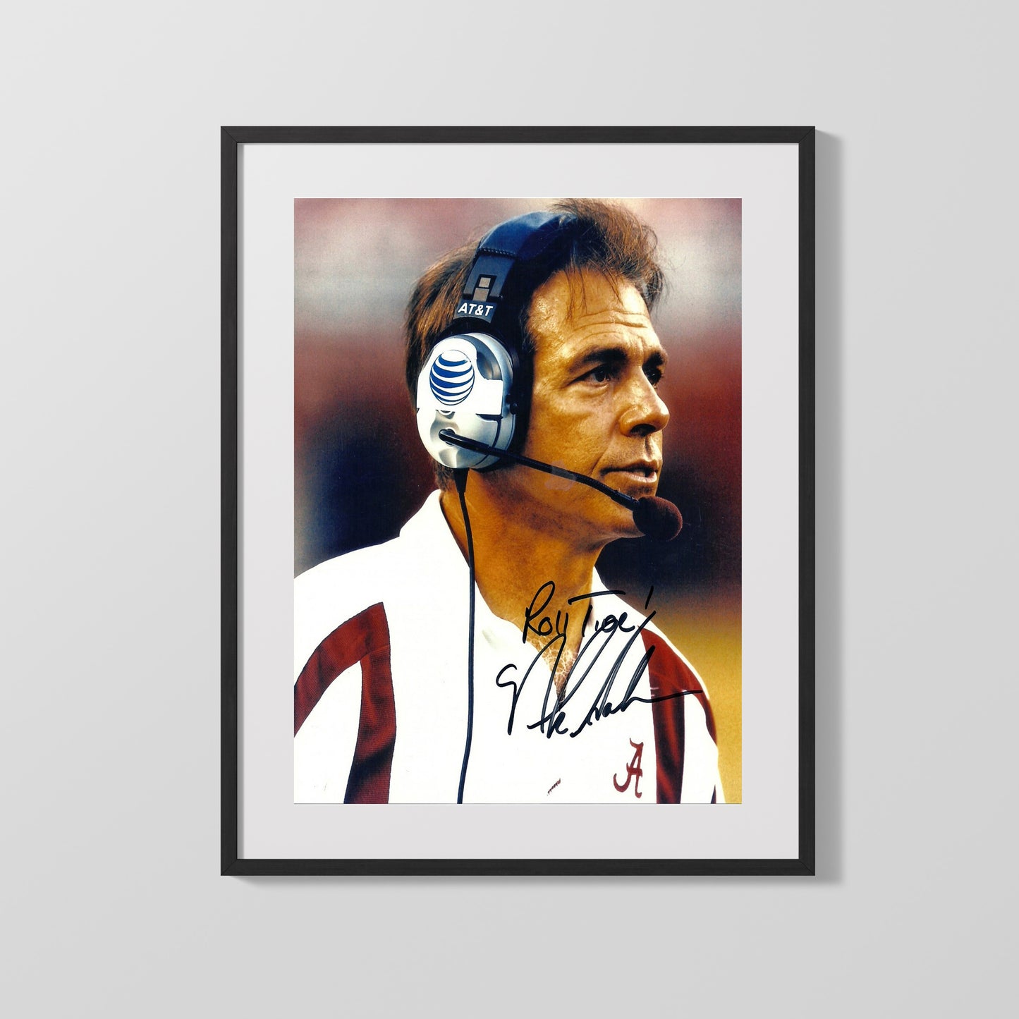Alabama Autograph Print - Nick Saban - Roll Tide Strategist