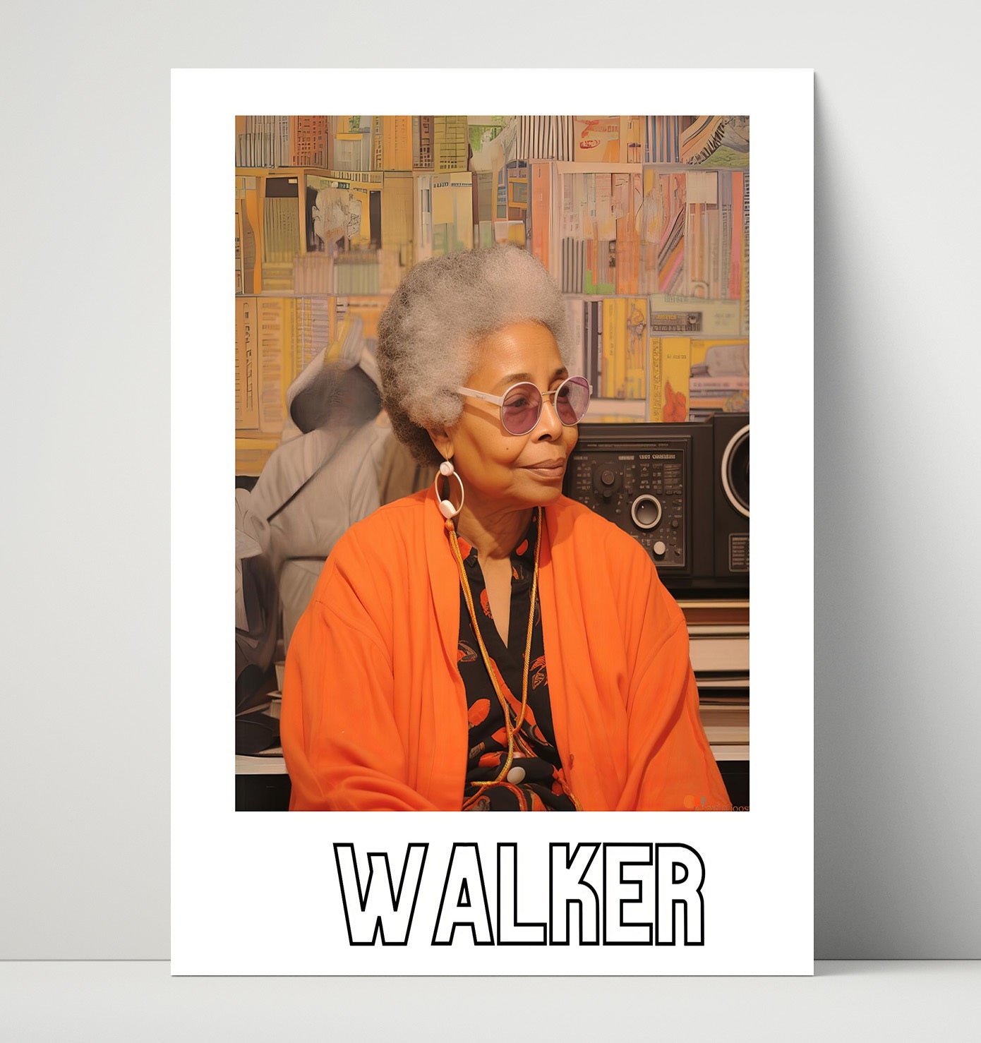 Alice Walker 16x20 Unframed Print wall art print – Author Portraits decor