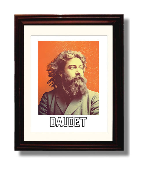 Alphonse Daudet - French Storyteller of Provincial Life and Character - 8x10 Beveled Frame
