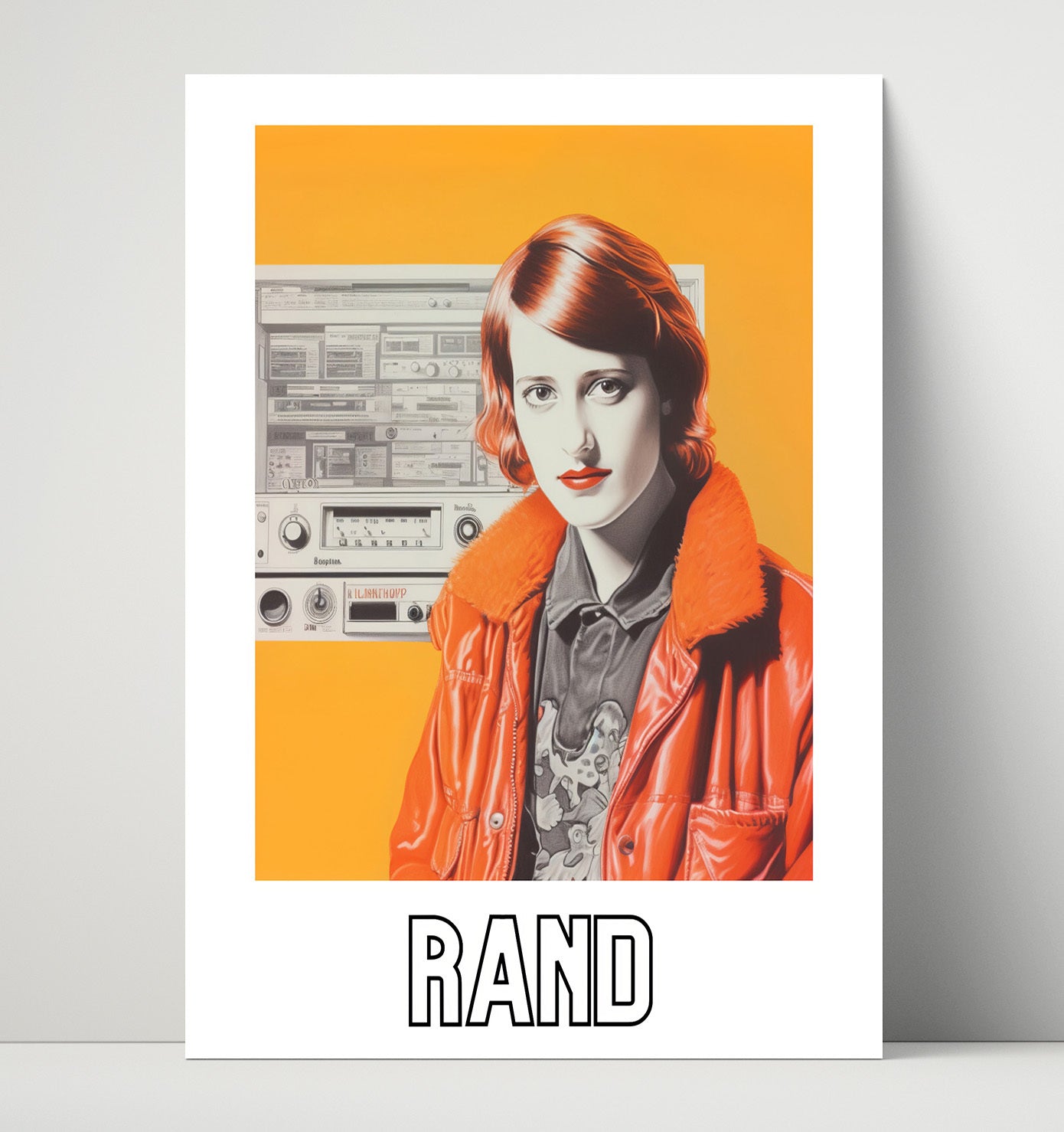 Ayn Rand 16x20 Unframed Print wall art print – Author Portraits decor