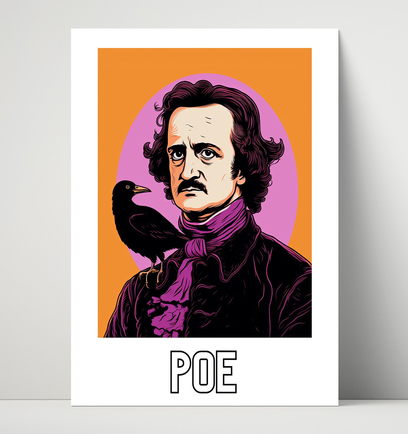 Edgar Allan Poe 16x20 Unframed Print wall art print – Author Portraits decor