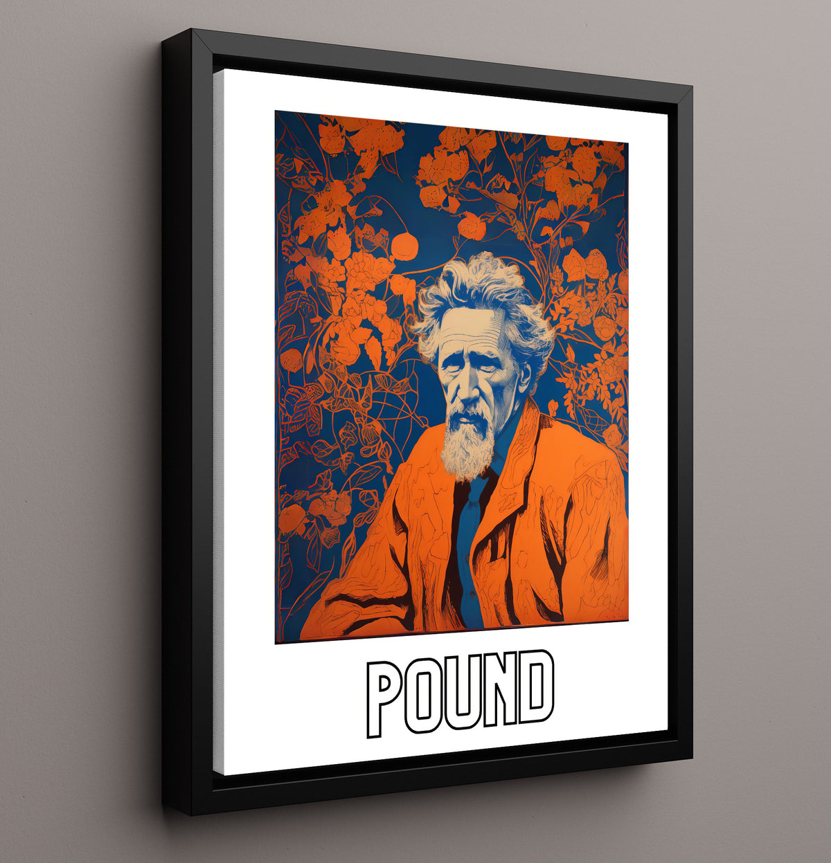 Ezra Pound - Influential Modernist Poet and Critic - 16x20 Framed Canvas