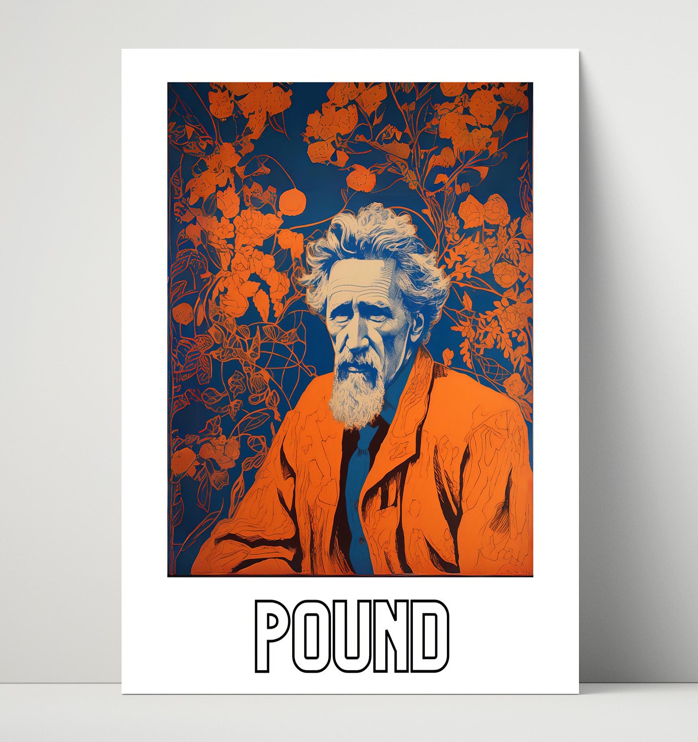Ezra Pound 16x20 Unframed Print wall art print – Author Portraits decor