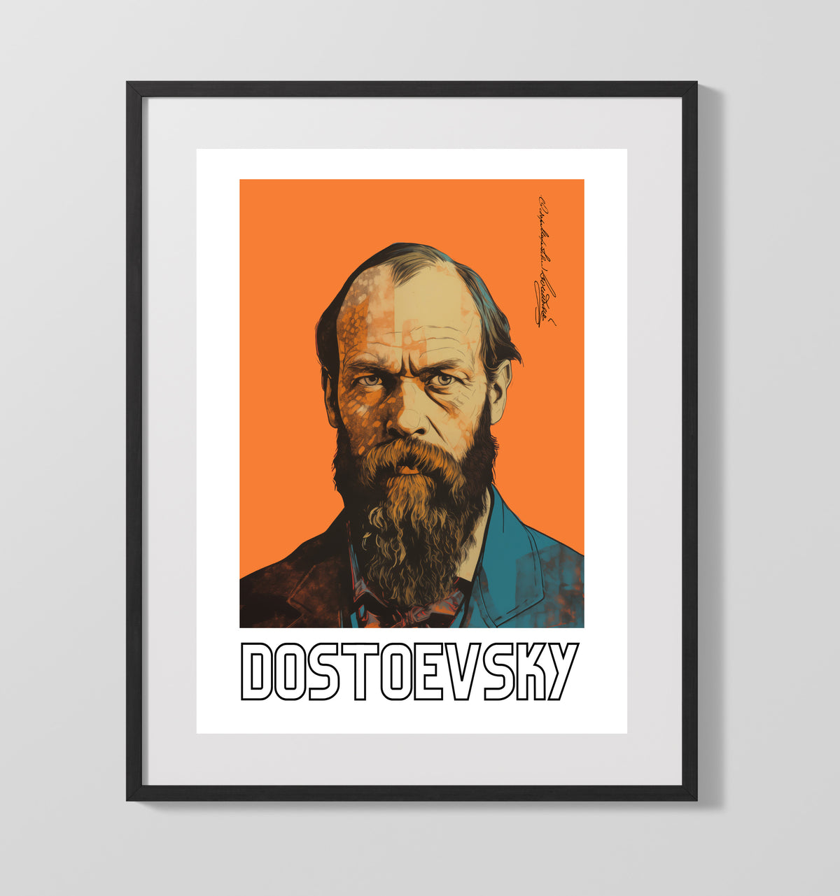 Fyodor Dostoevsky - Explorer of Human Psychology and Moral Philosophy - Gallery Frame literary wall art