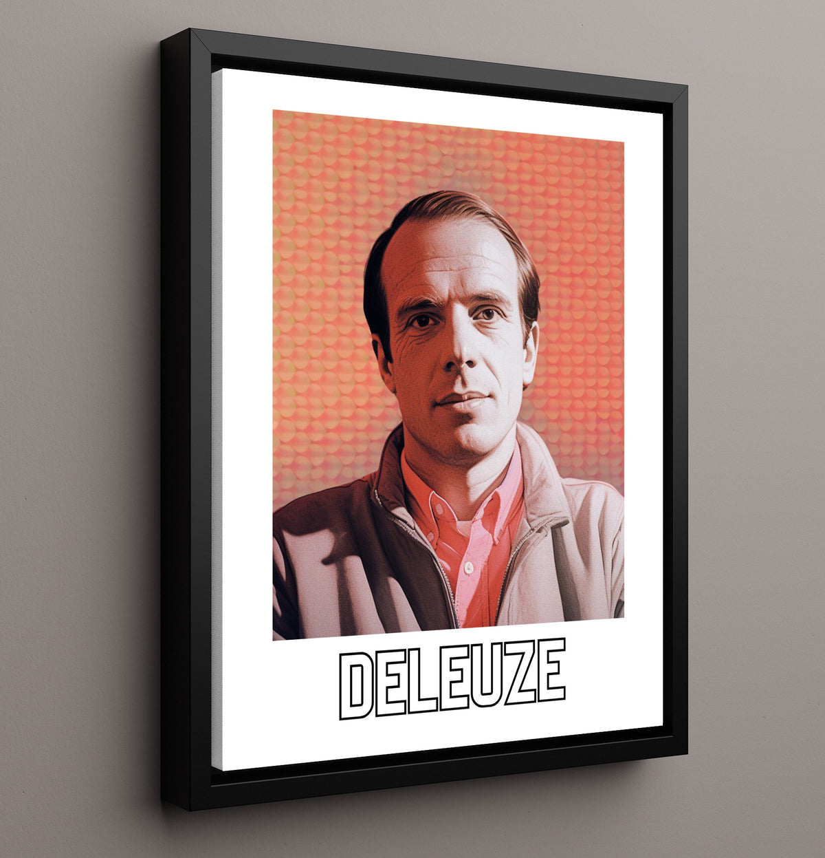Gilles Deleuze - Philosopher of Difference and Postmodern Thought - 16x20 Framed Canvas