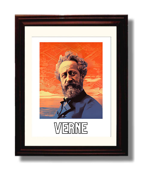 Jules Verne - Pioneer of Science Adventure Fiction - 8x10 Beveled Frame