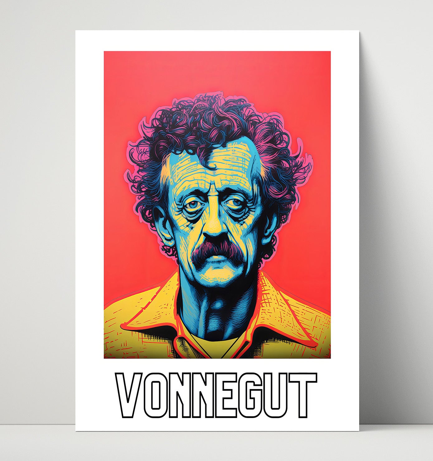 Kurt Vonnegut 16x20 Unframed Print wall art print – Author Portraits decor
