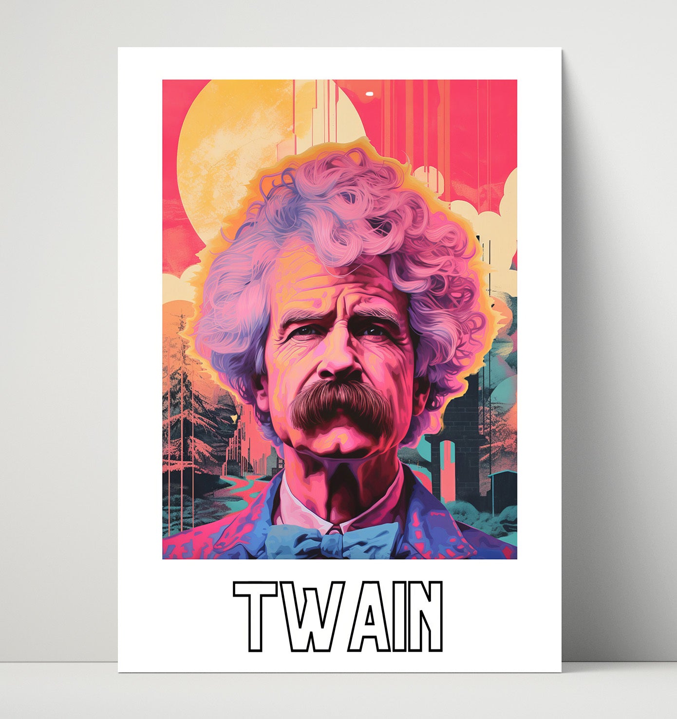 Mark Twain 16x20 Unframed Print wall art print – Author Portraits decor