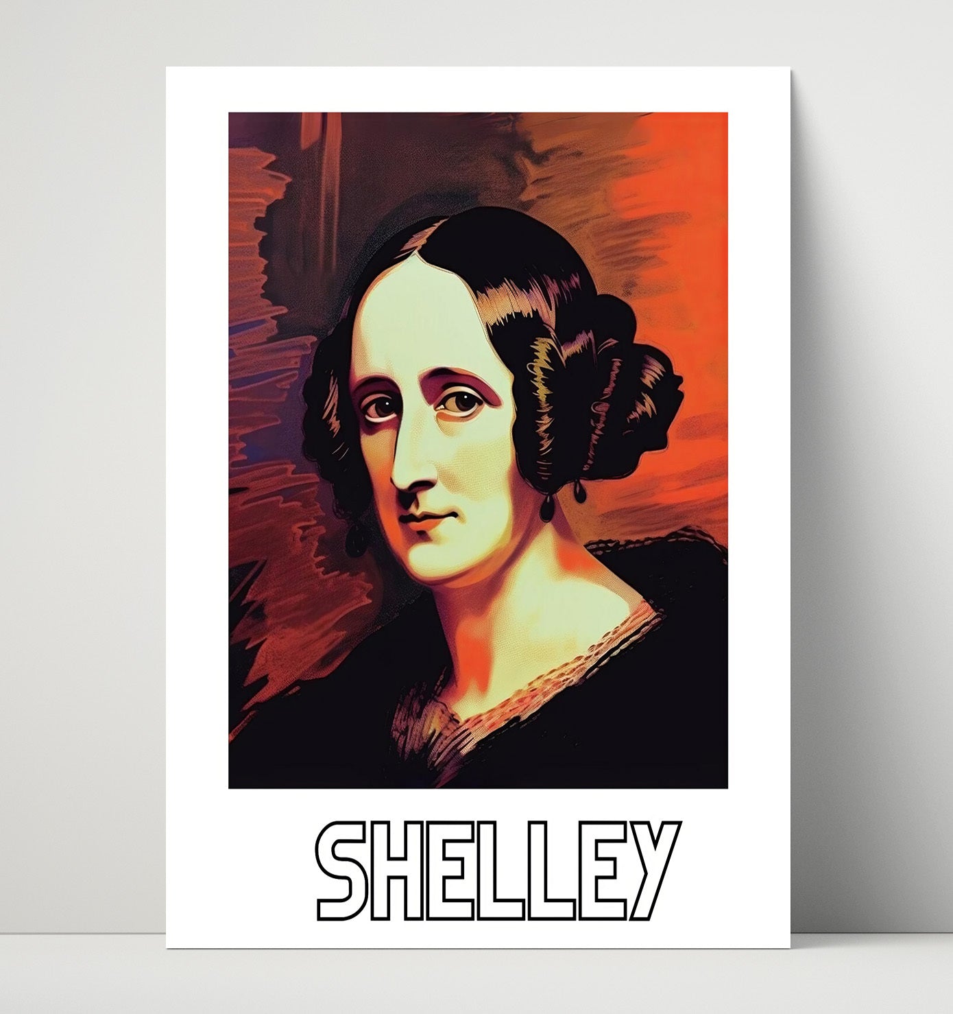 Mary Shelley 16x20 Unframed Print wall art print – Author Portraits decor