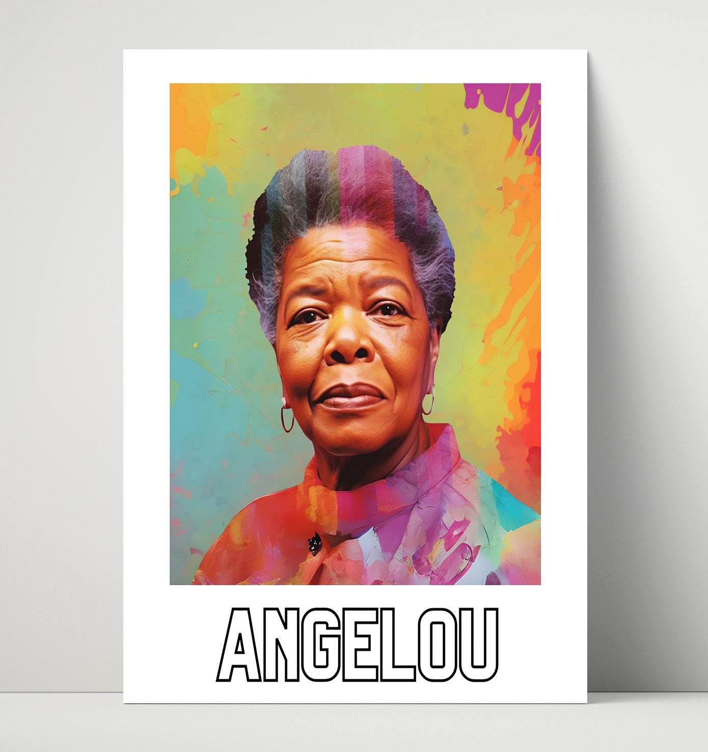 Maya Angelou 16x20 Unframed Print wall art print – Author Portraits decor