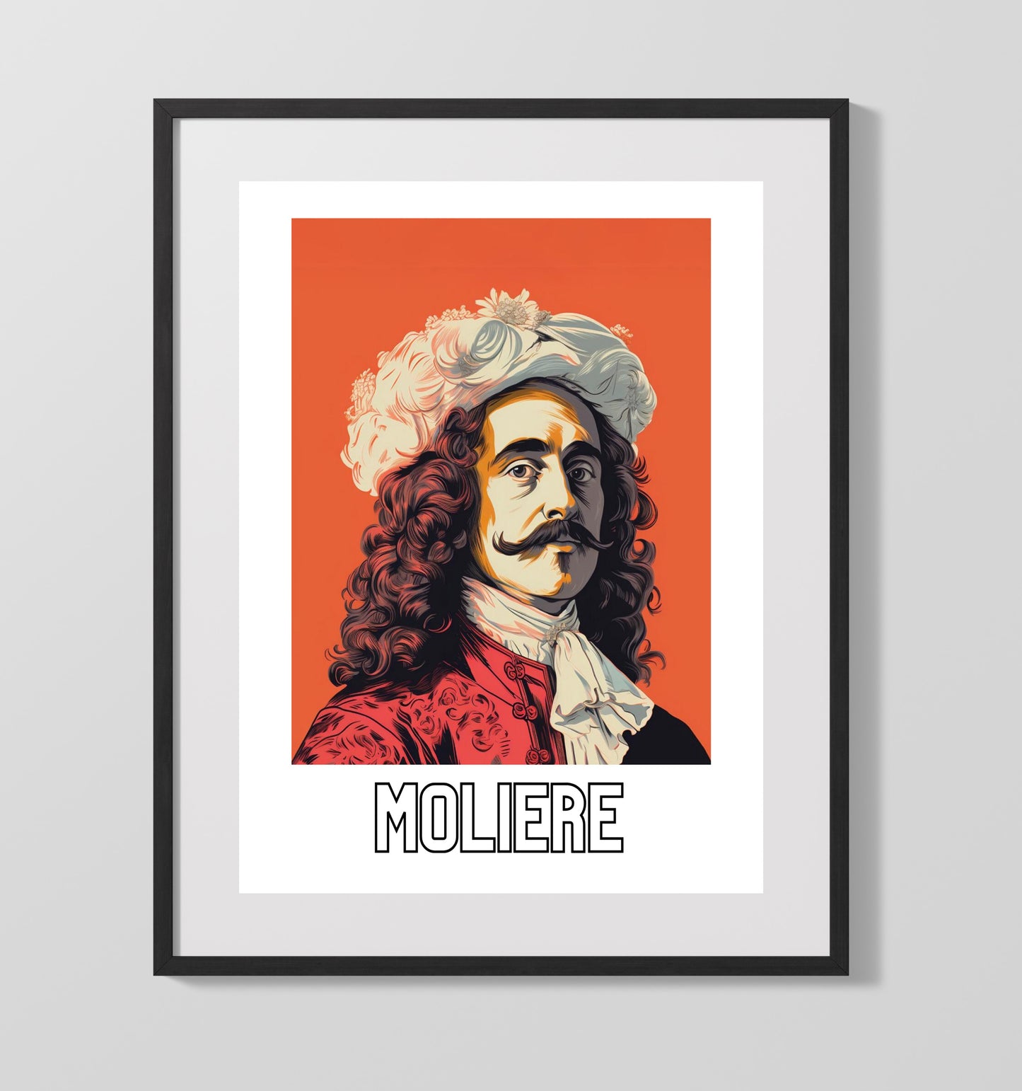 Moliere - Legendary French Playwright of Comedy and Satire - Gallery Frame literary wall art