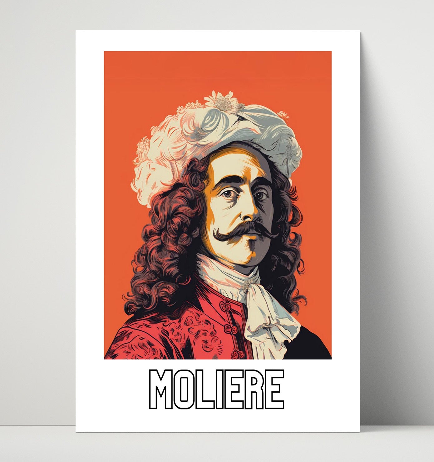 Moliere 16x20 Unframed Print wall art print – Author Portraits decor