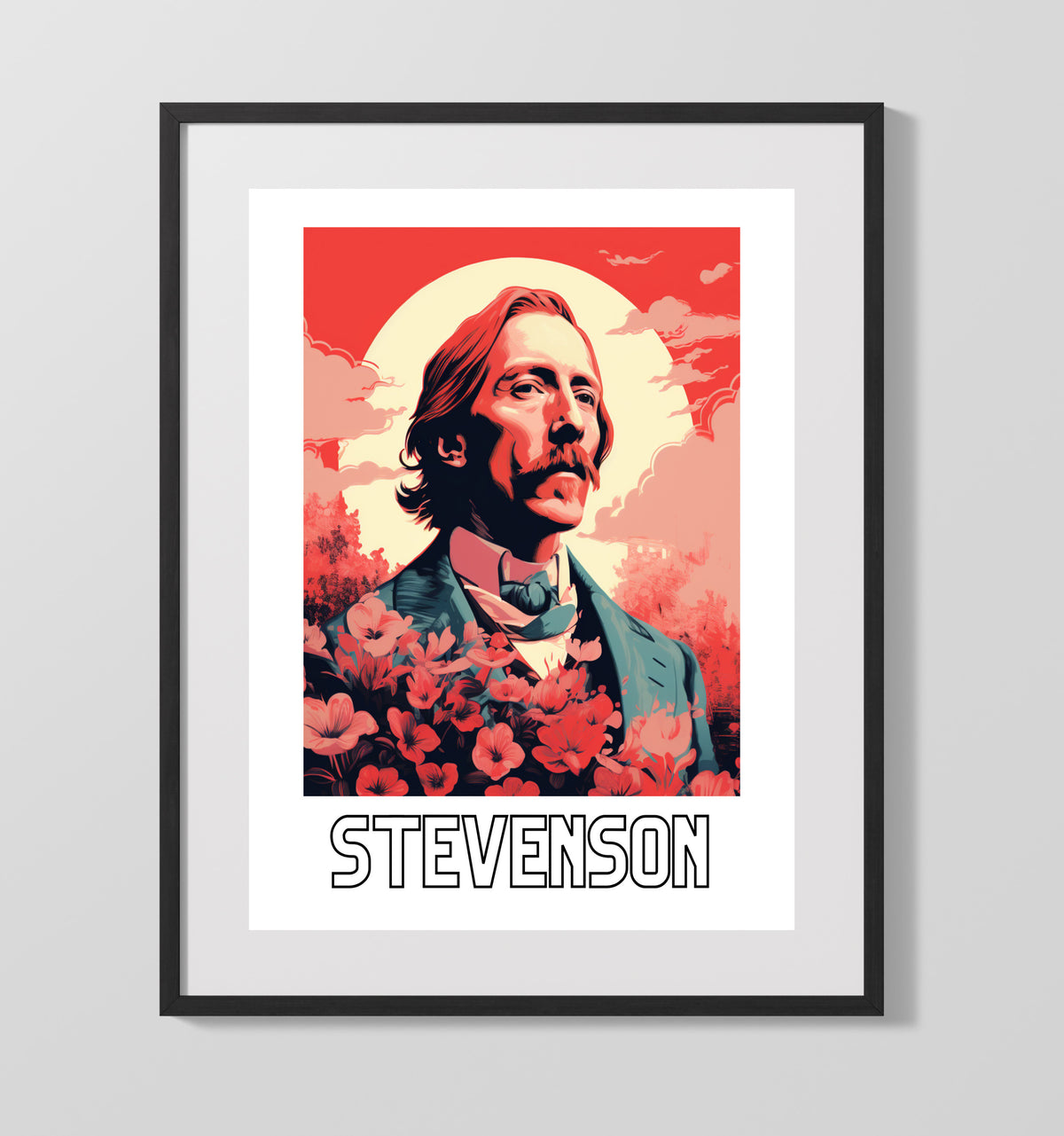 Robert Louis Stevenson - Adventure Novelist and Master Storyteller - Gallery Frame literary wall art