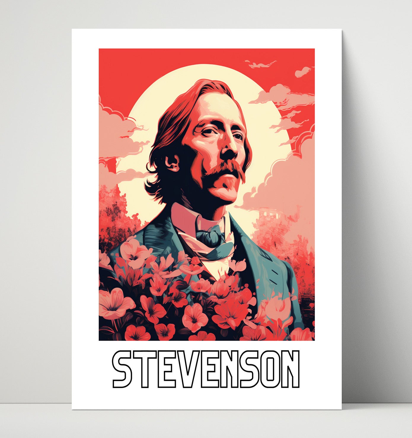 Robert Louis Stevenson 16x20 Unframed Print wall art print – Author Portraits decor