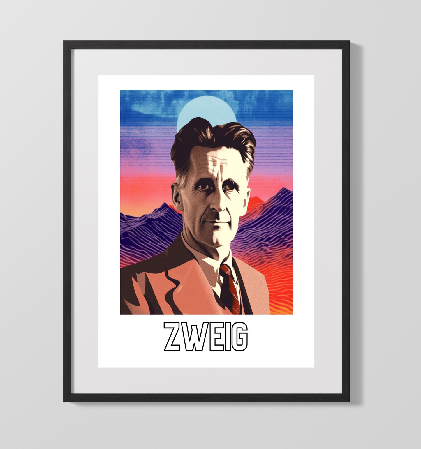 Stefan Zweig - Elegant Chronicler of European Culture and Psychology - Gallery Frame literary wall art