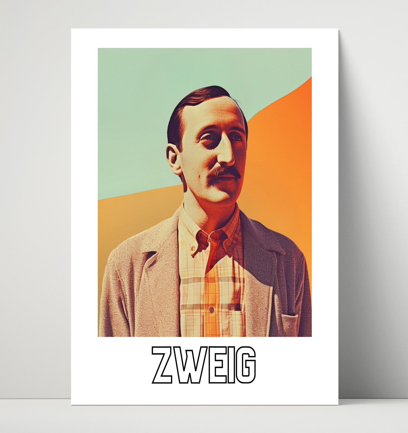Stefan Zweig 16x20 Unframed Print wall art print – Author Portraits decor