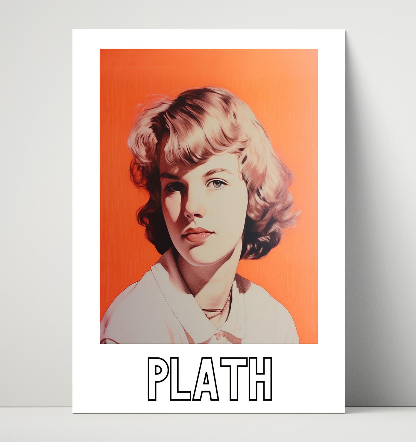 Sylvia Plath 16x20 Unframed Print wall art print – Author Portraits decor