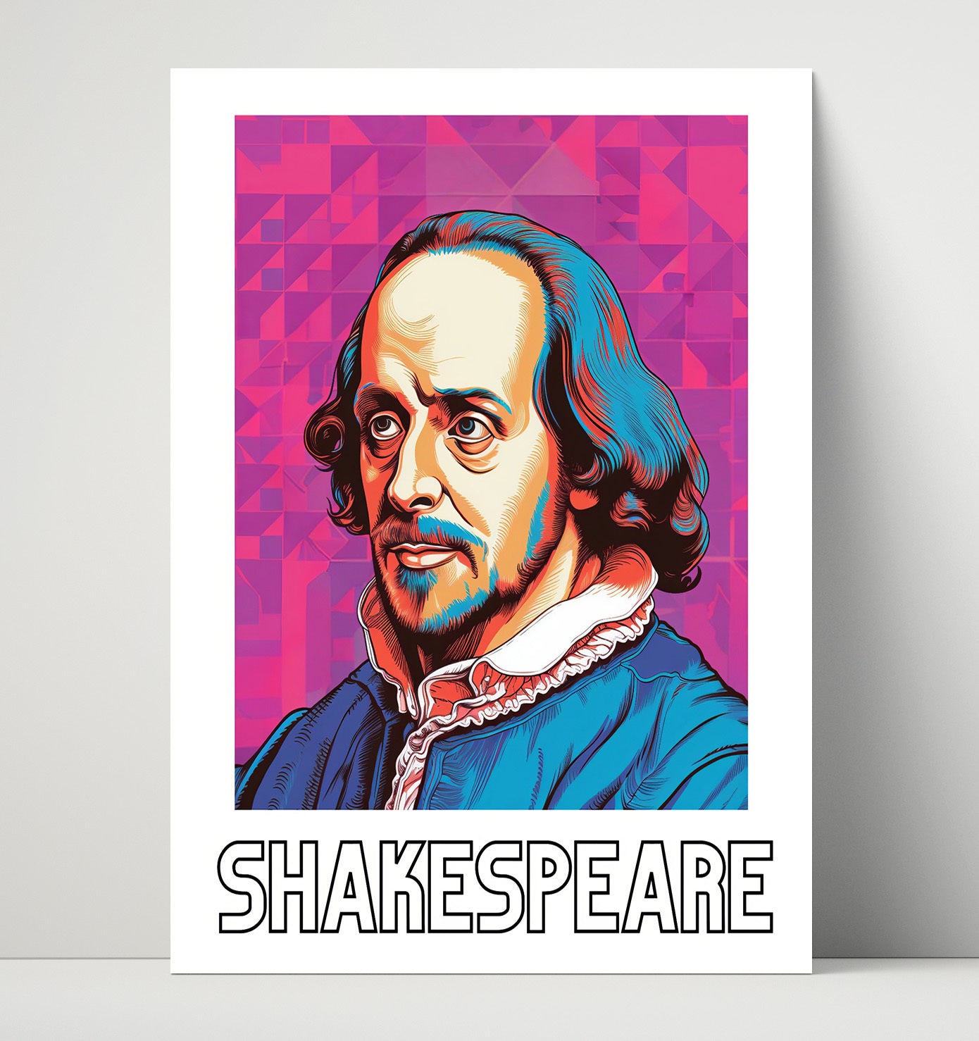 William Shakespeare 16x20 Unframed Print wall art print – Author Portraits decor