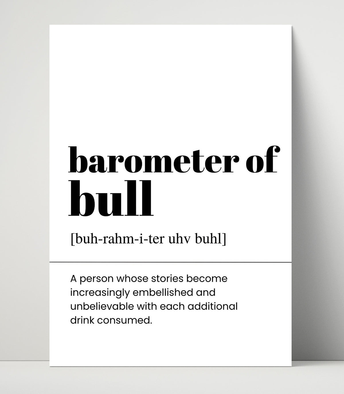 Barometer of Bull - Tall Tales - 16x20 Unframed Print