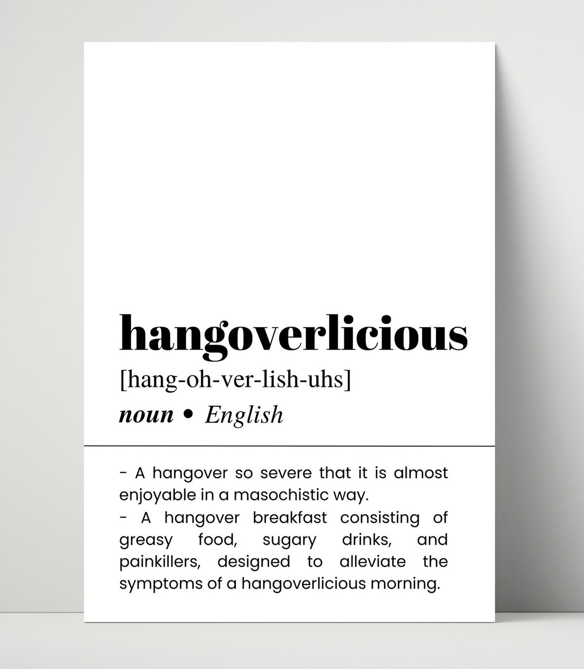 Hangoverlicious - Brutal Morning - 16x20 Unframed Print