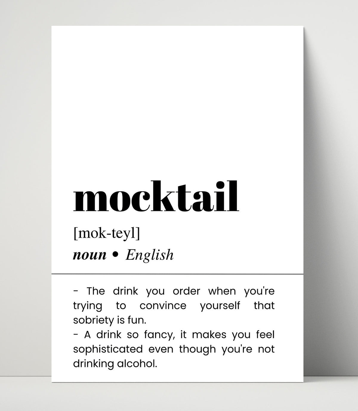 Mocktail - Alcohol-Free Cocktail - 16x20 Unframed Print