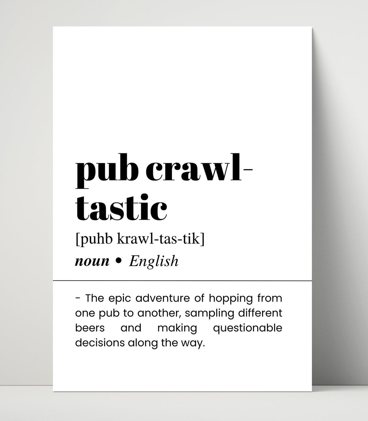 Pub Crawl-Tastic - Beer Adventure - 16x20 Unframed Print
