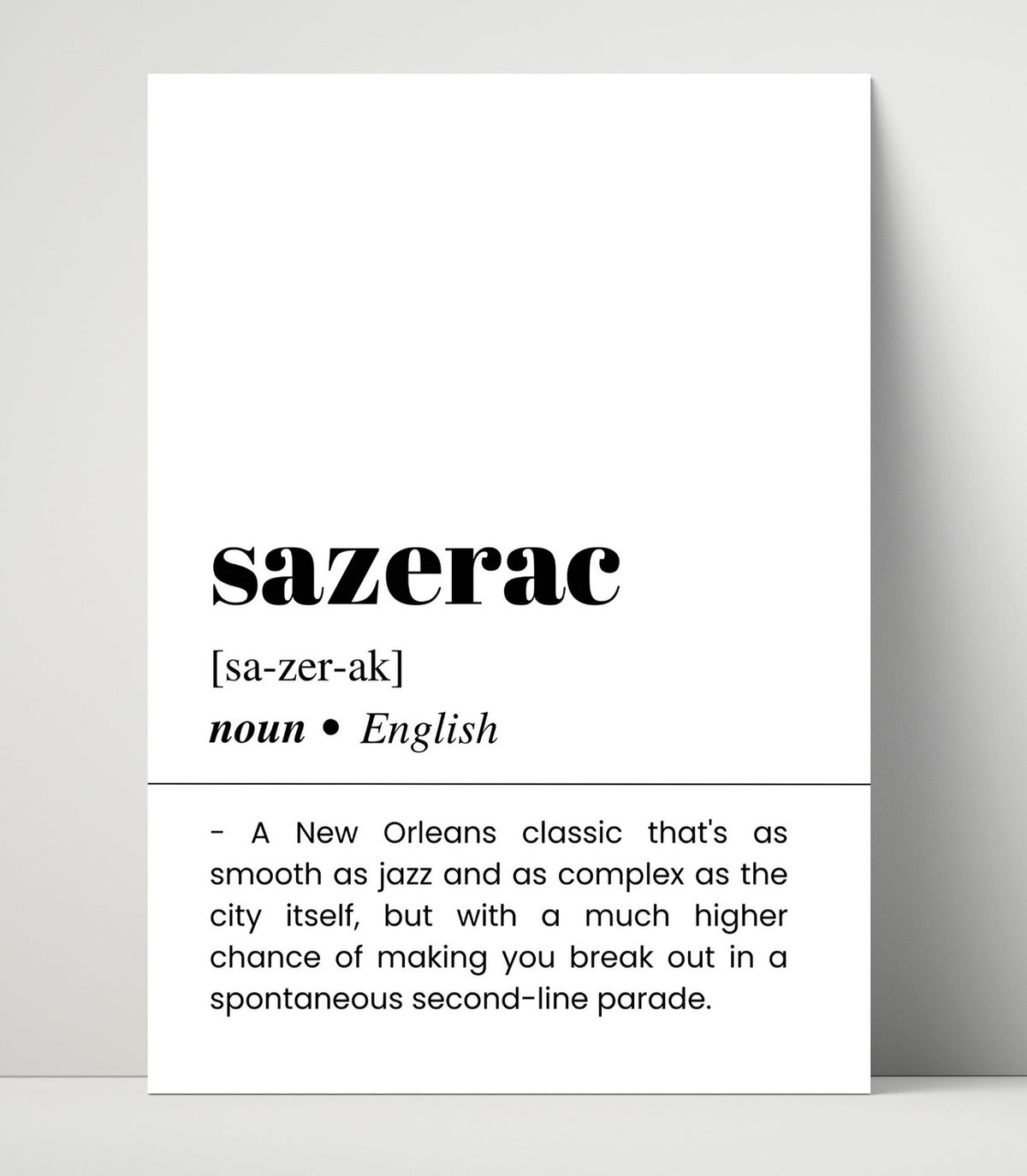 Sazerac - New Orleans Classic - 16x20 Unframed Print