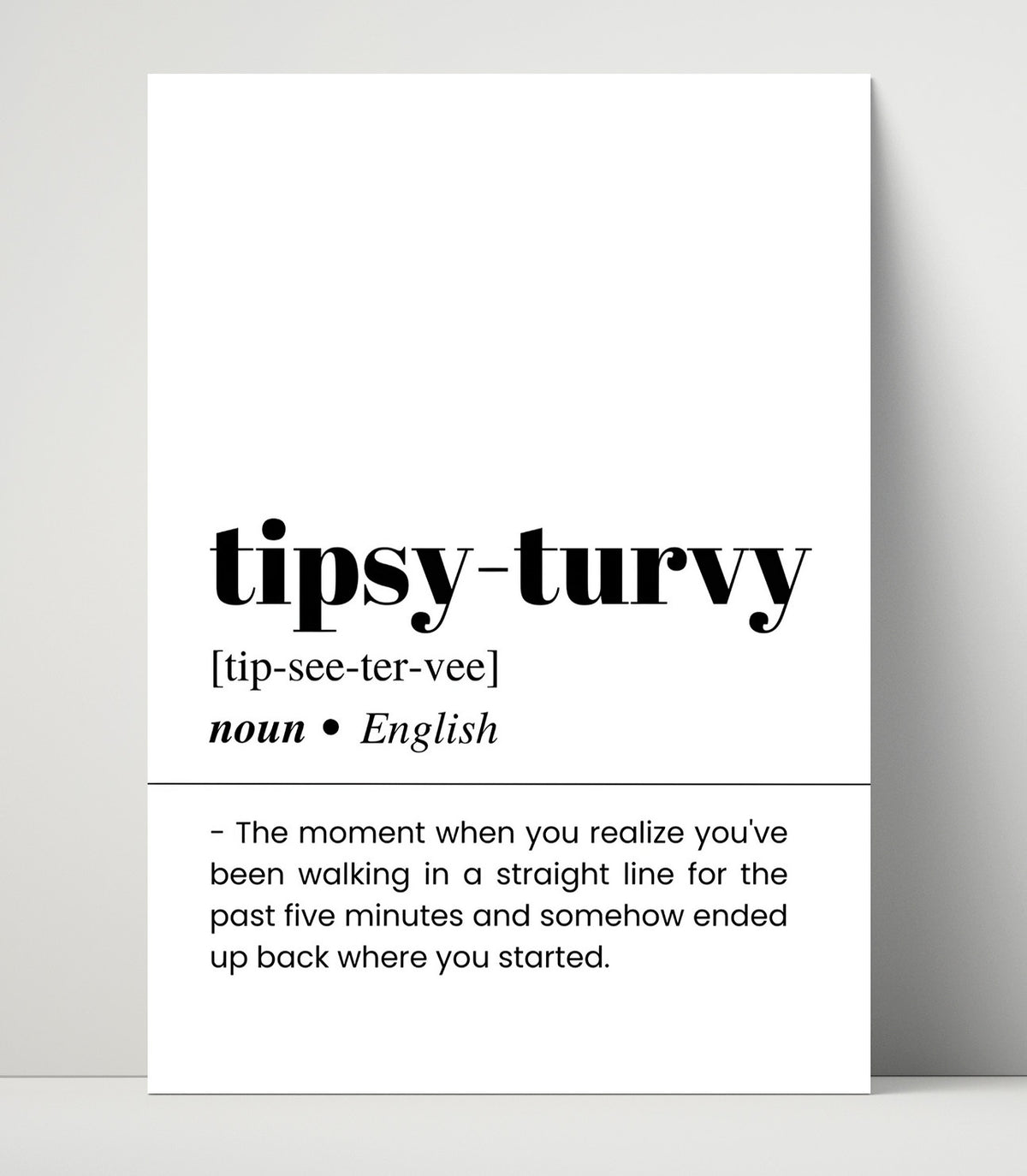 Tipsy Turvy - Drunken Adventure - 16x20 Unframed Print