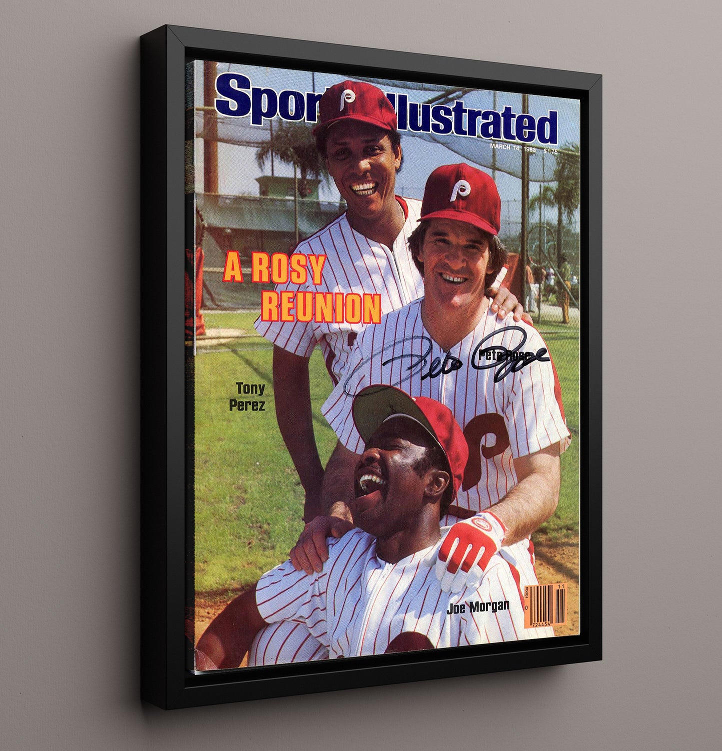 1983 SI Cover Philadelphia Legends Rosy Reunion 8x10 Framed Canvas baseball wall art