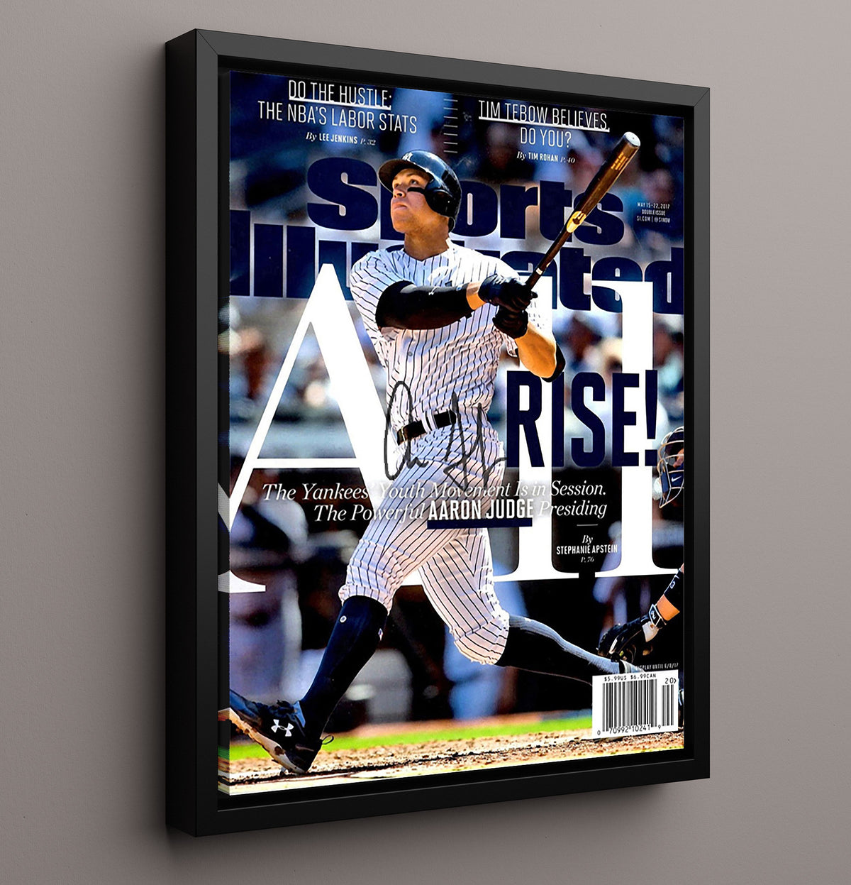 Aaron Judge - New York All Rise SI Cover 2017 8x10 Framed Canvas baseball wall art