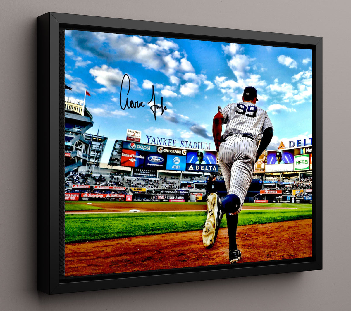 Aaron Judge - Yankee Stadium Runout 8x10 Framed Canvas baseball wall art