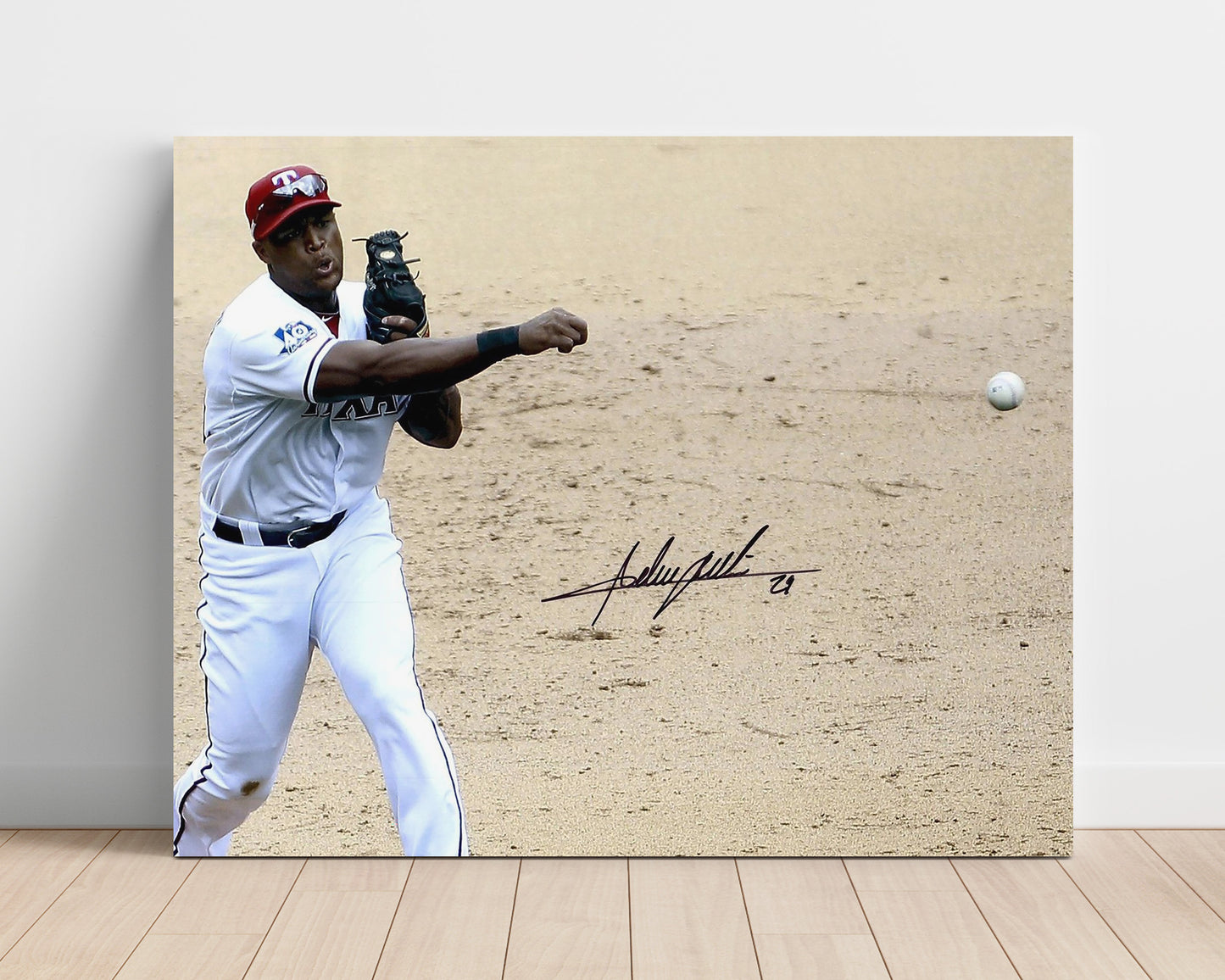 Adrian Gonzalez - Back - Angle Power Swing Baseball Wall Art 16x20 Unframed Print wall art print – Baseball Wall Art decor