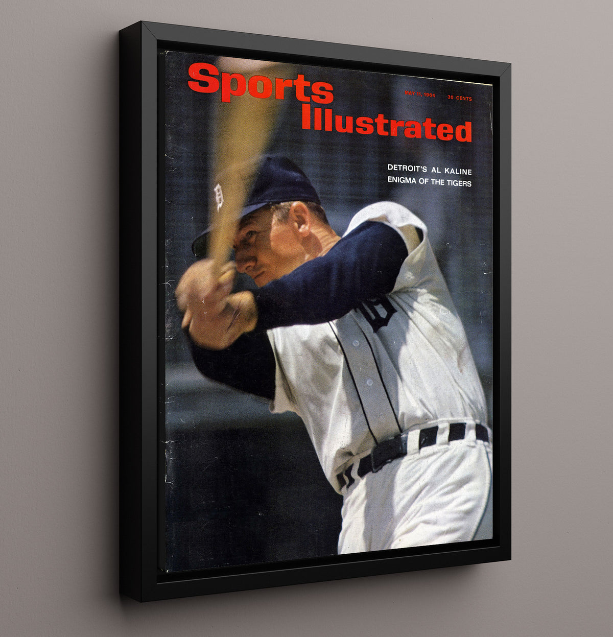 Al Kaline - SI Cover 8x10 Framed Canvas baseball wall art
