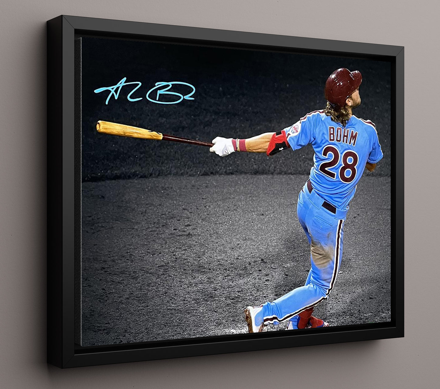 Alec Bohm - Phillies Power Swing 8x10 Framed Canvas baseball wall art