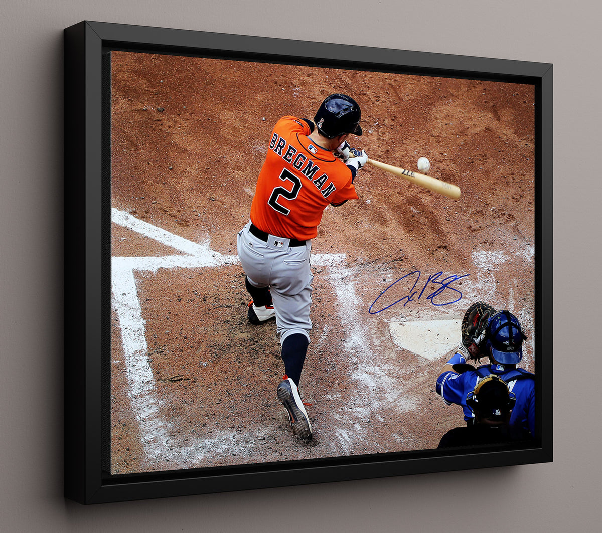 Alex Bregman - Astros Power Swing 8x10 Framed Canvas baseball wall art