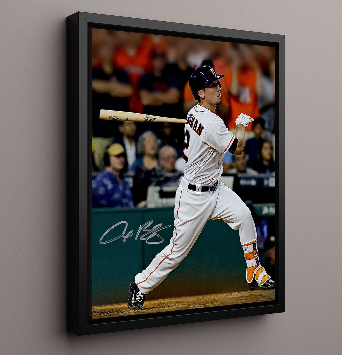 Alex Bregman - Early career in-game action 8x10 Framed Canvas baseball wall art