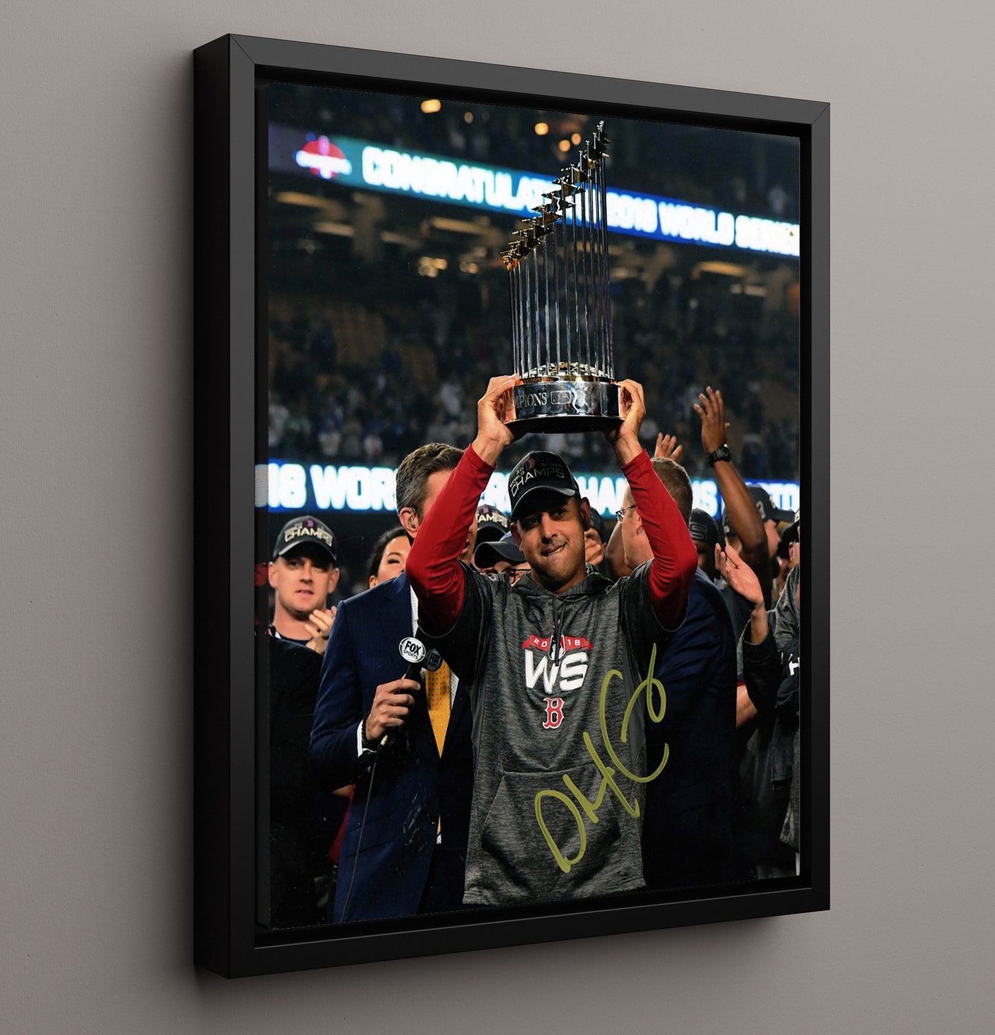 Alex Cora - Series championship celebration 2018 8x10 Framed Canvas baseball wall art