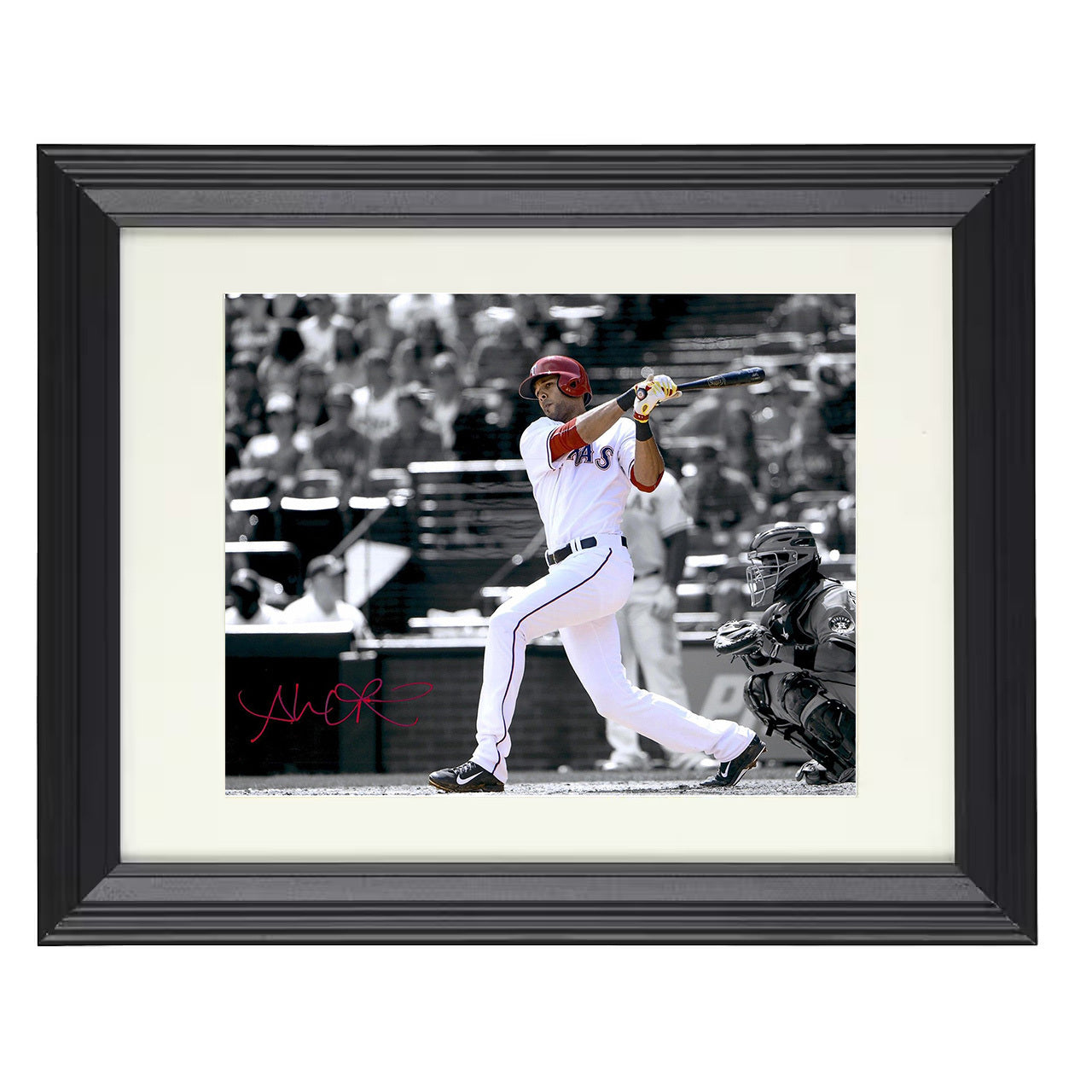 Alex Rios - Follow Through Swing 8x10 black beveled framed baseball wall art