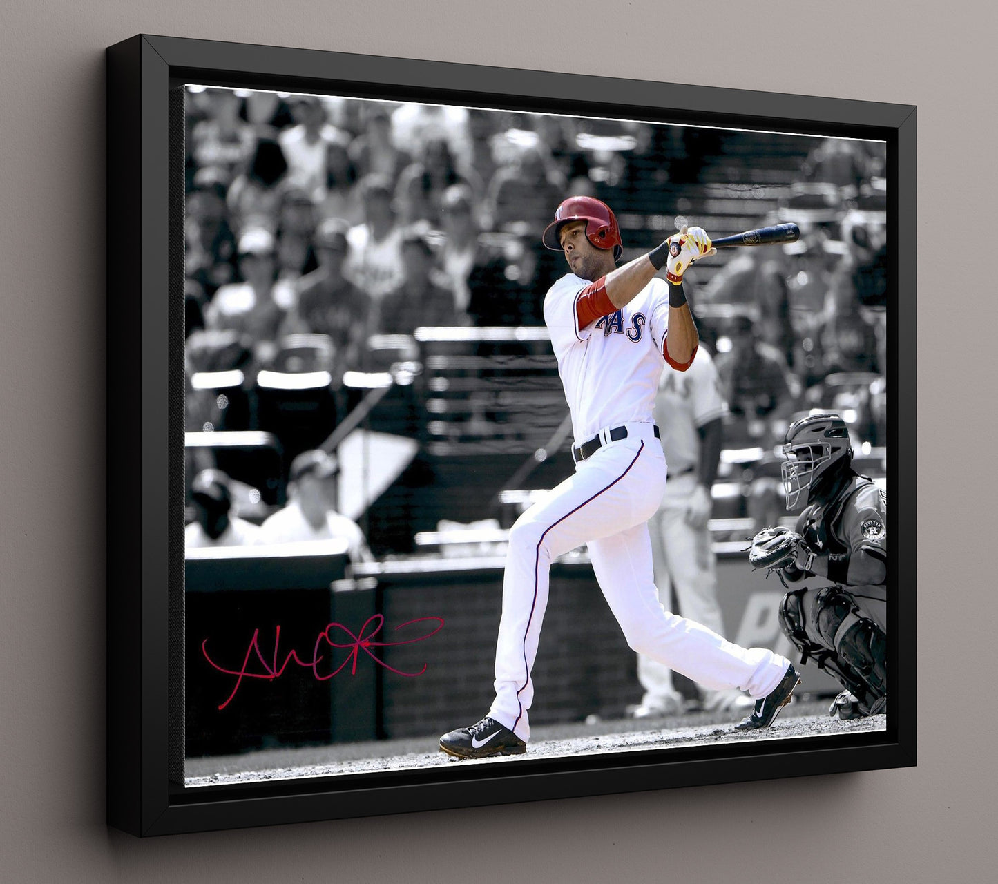 Alex Rios - Follow Through Swing 8x10 Framed Canvas baseball wall art