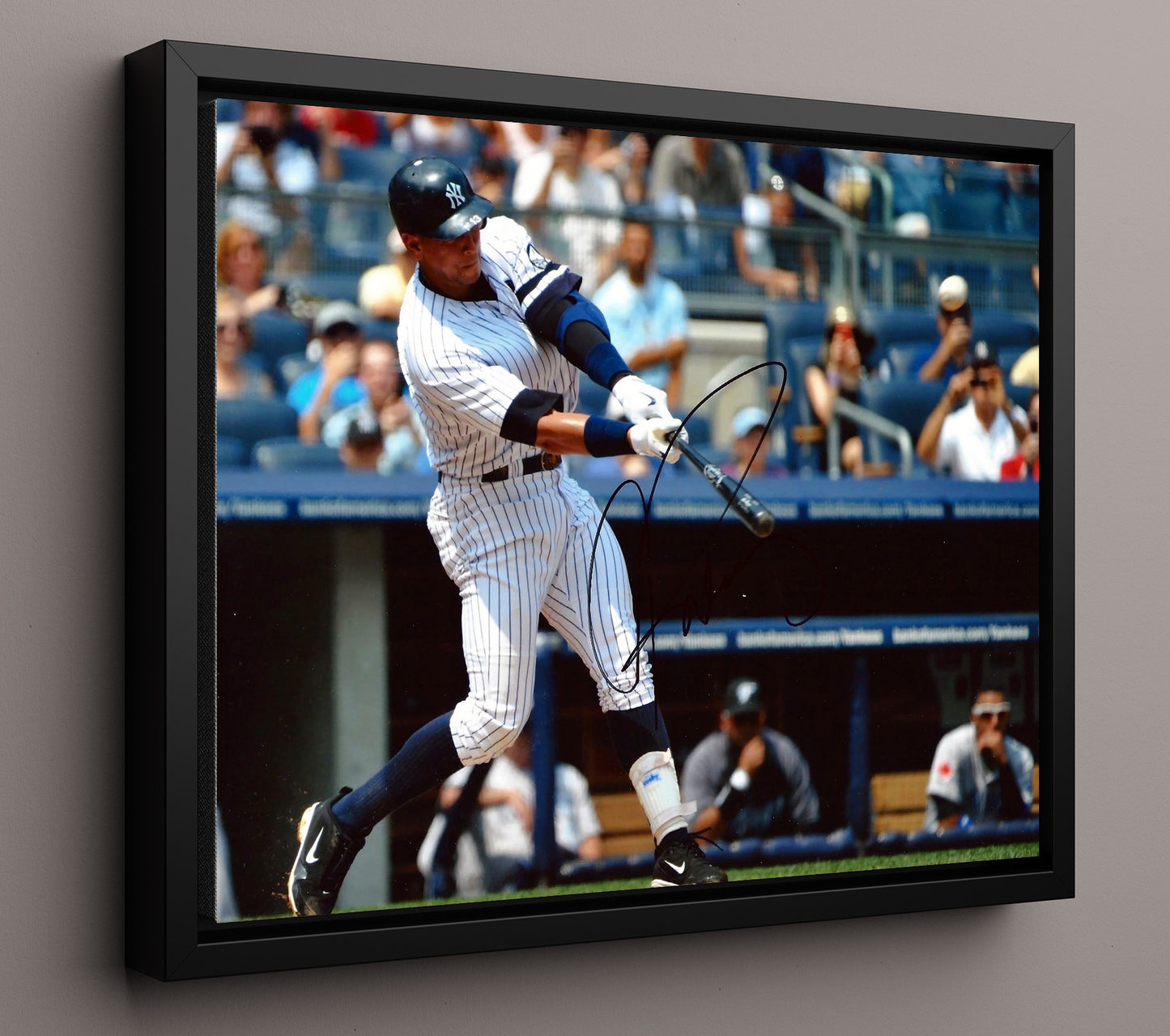 Alex Rodriguez - Bat Contact close-up 8x10 Framed Canvas baseball wall art