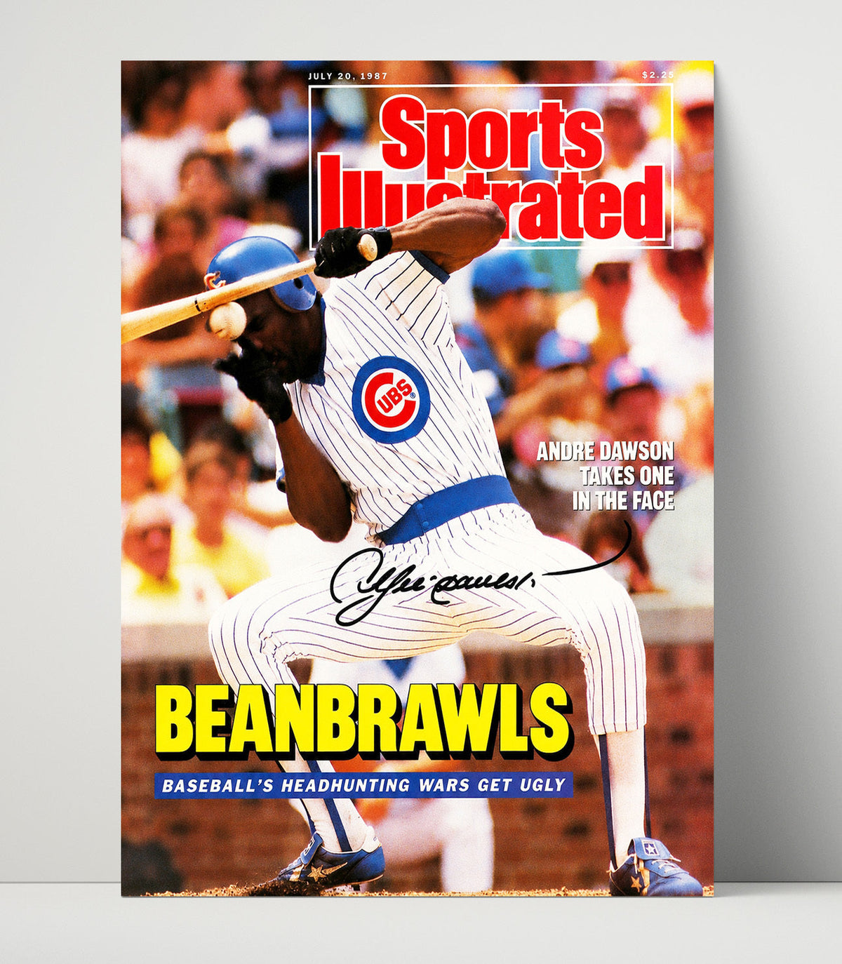 Andre Dawson – Beanball 07/20/1987 SI unframed baseball poster print