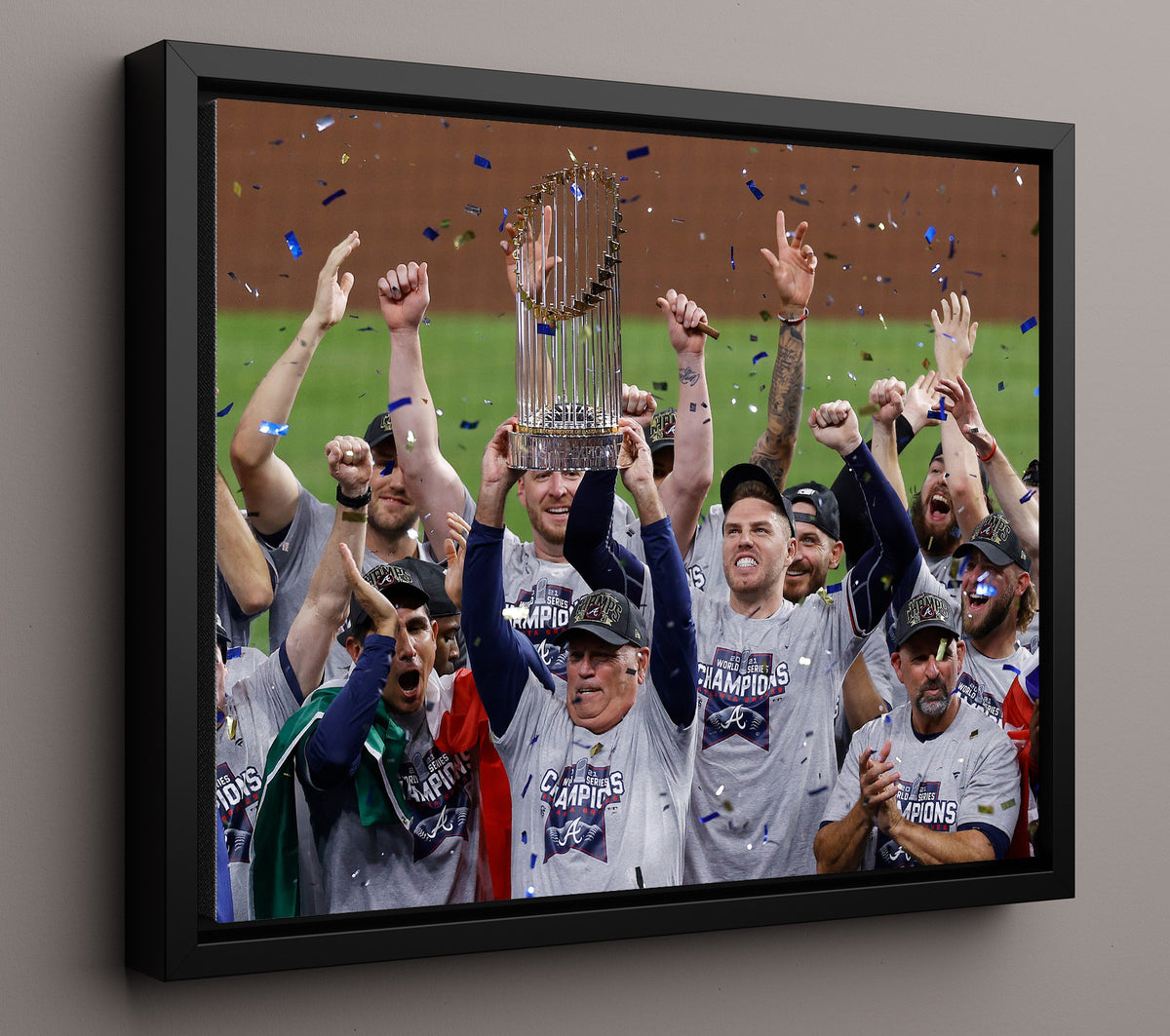 Atlanta Baseball - Series Championship Celebration 8x10 Framed Canvas baseball wall art