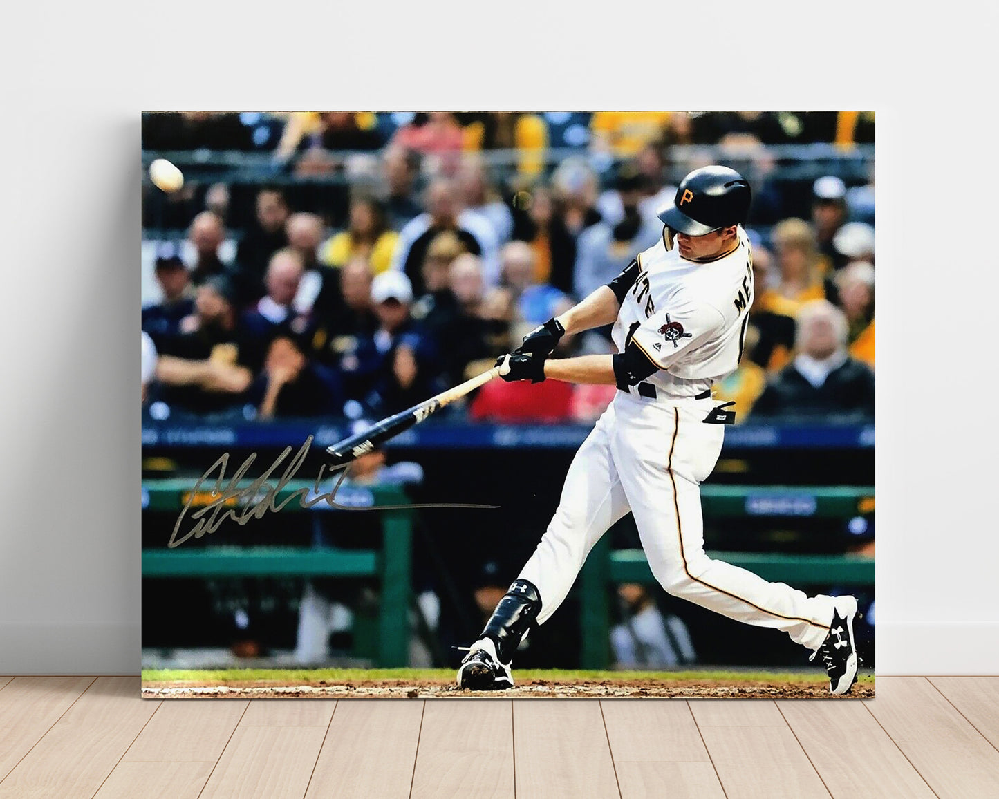 Austin Meadows - Pittsburgh Pirates Action Baseball Wall Art 16x20 Unframed Print wall art print – Baseball Wall Art decor